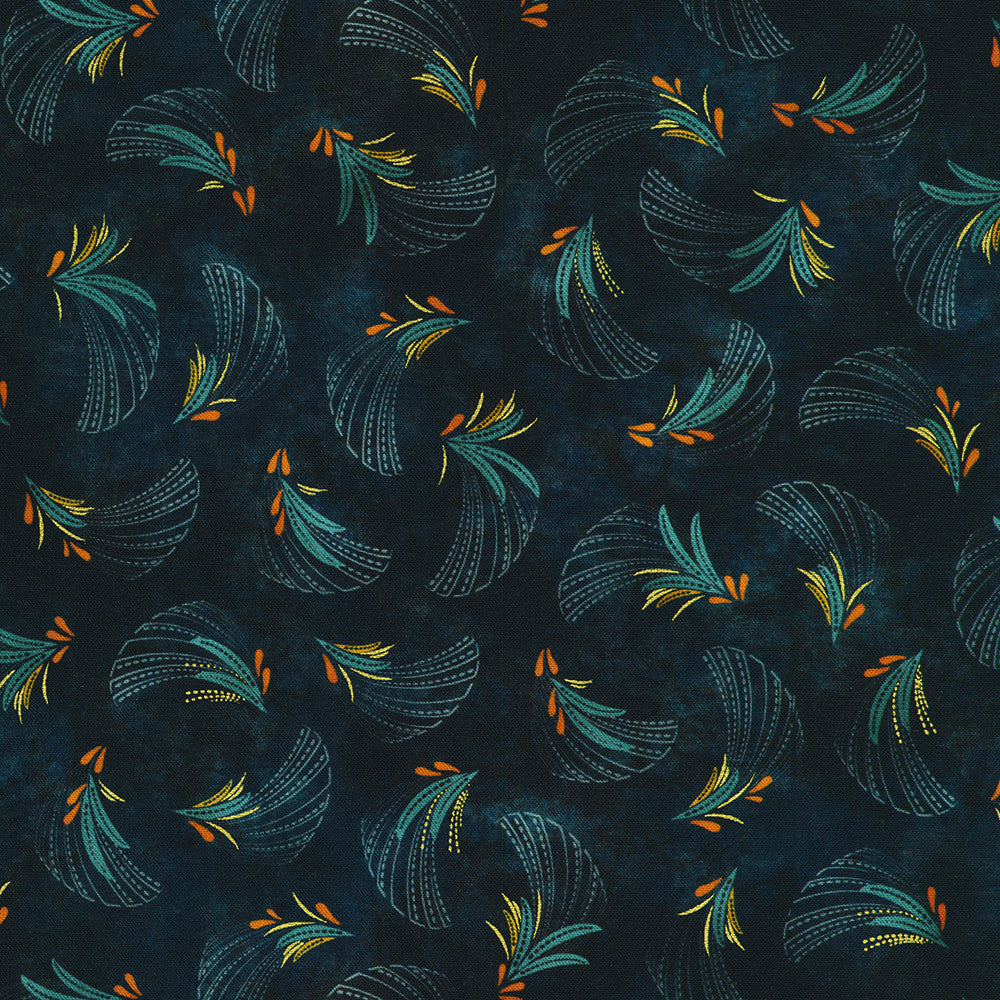 Golden Feathers / Feathers in Navy