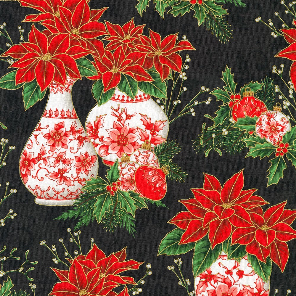 Holiday Flourish: Festive Finery / Centerpiece in Black