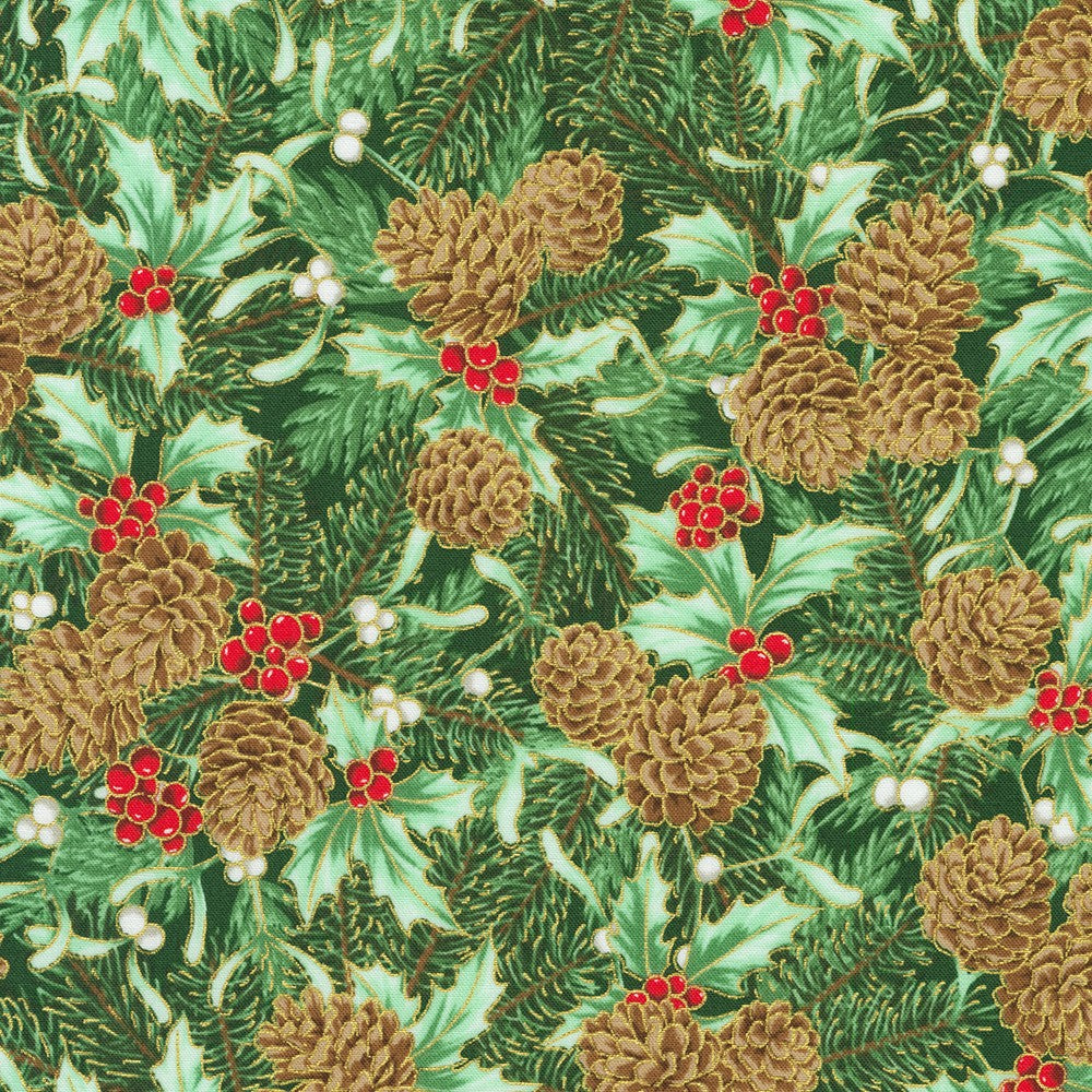 Holiday Flourish: Festive Finery / Pinecones in Fresh Sage