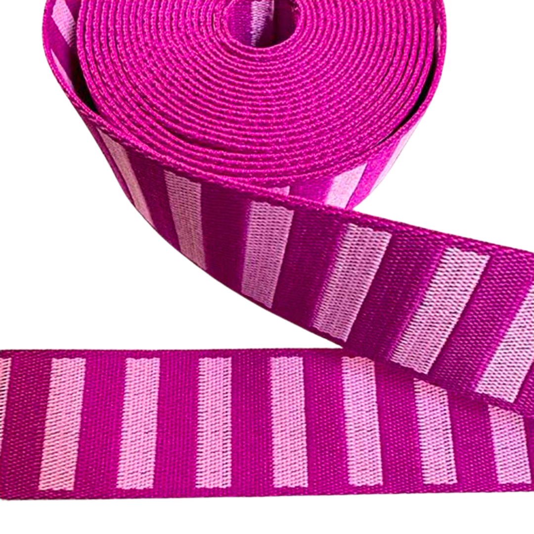 1 1/2" Webbing in Berry & Peony