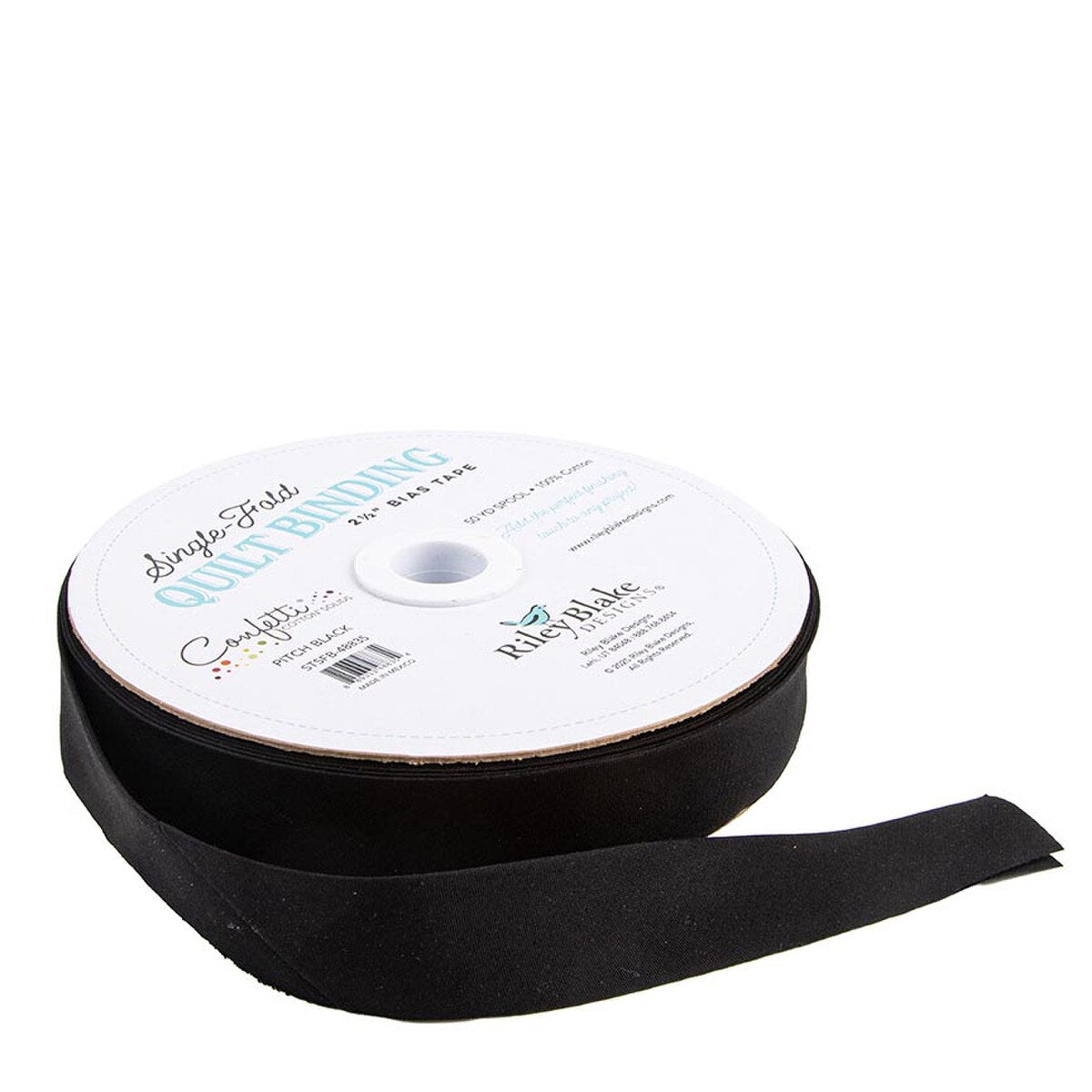 Confetti Cotton™ Single-Fold Quilt Binding / Pitch Black