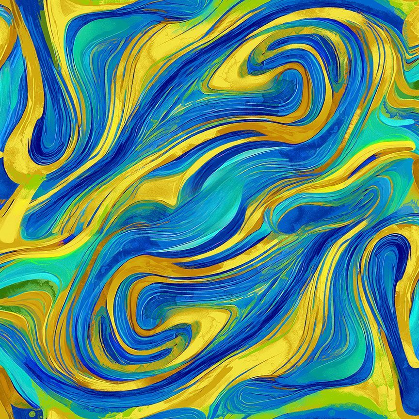 Provence / Watercolor Swirls in Multi