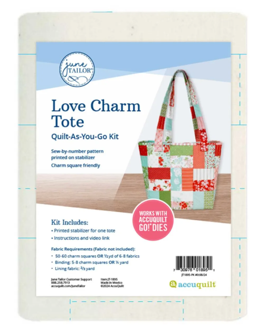 Love Charm Tote Quilt-As-You-Go Kit