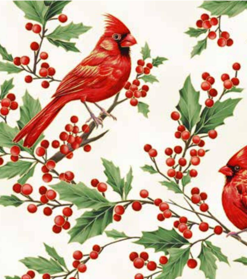 Christmas Wish / Cardinal in Natural & Gold