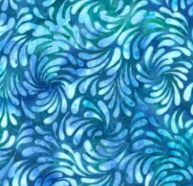Mermaid Lagoon / Swirly Petals in Aquamarine