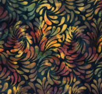 Royal / Swirly Petals in Ocean
