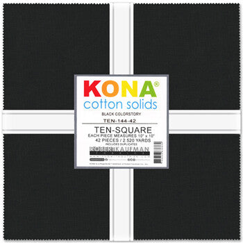 Kona Cotton 10" Squares in Black