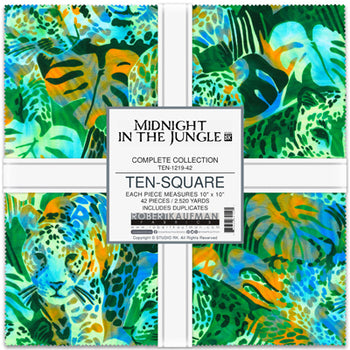 Midnight in the Jungle 10" Squares