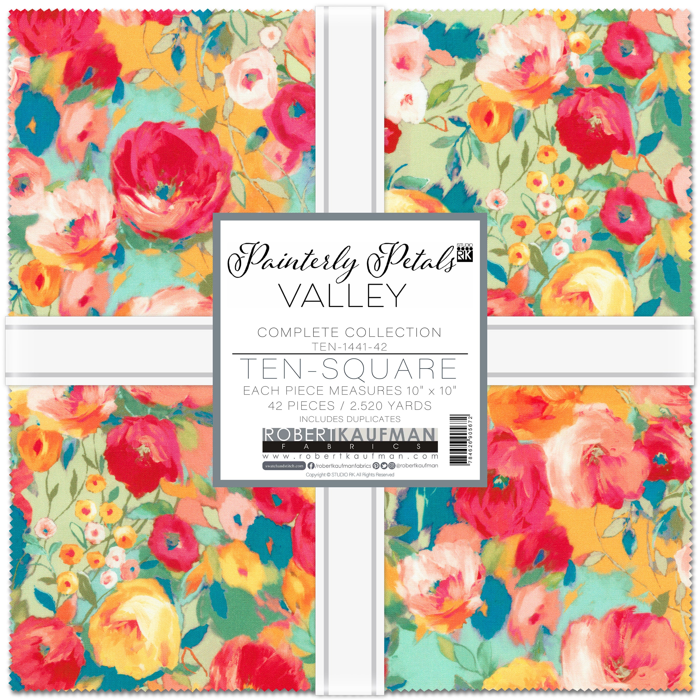 Painterly Petals: Valley 10" Squares