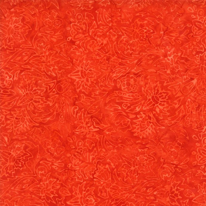 Tonga Fandango / Stamped Floral in Poppy