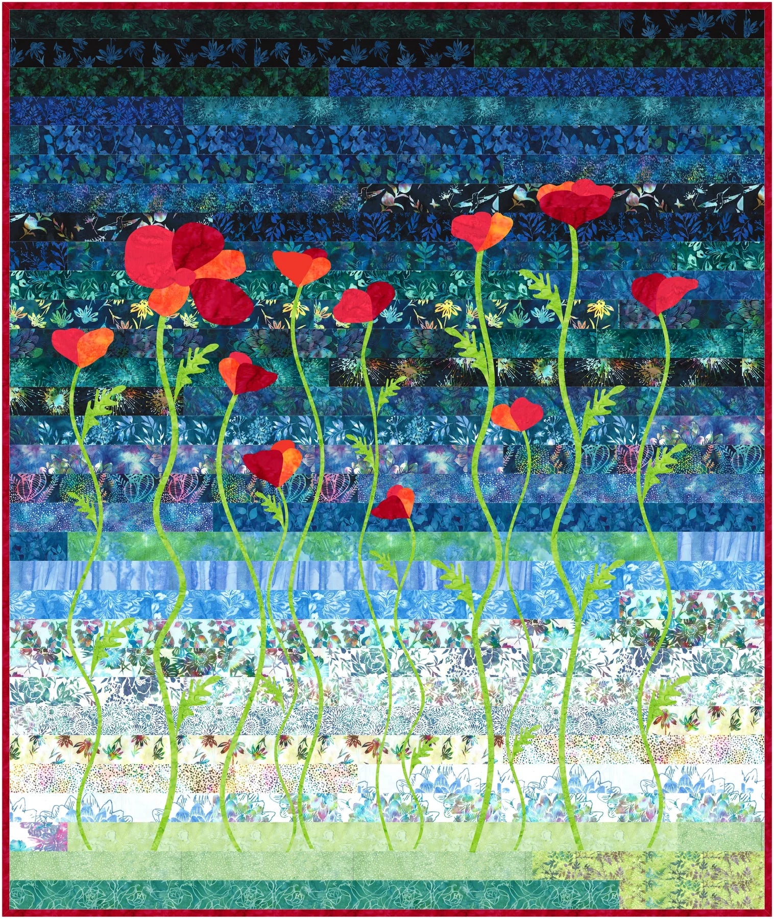 Tall Poppies Quilt Kit