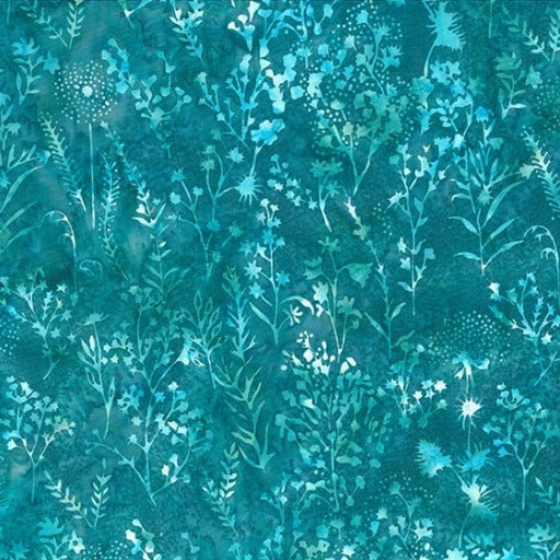 Prismatic Blooms / Pressed Flowers in Aquamarine