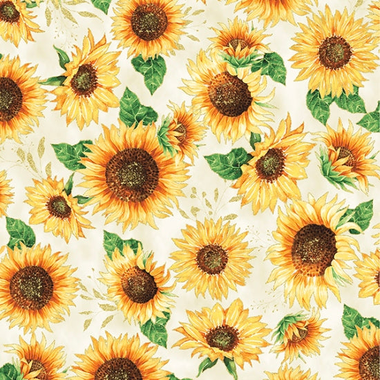 Fall Blooms / Sunflowers on Cream