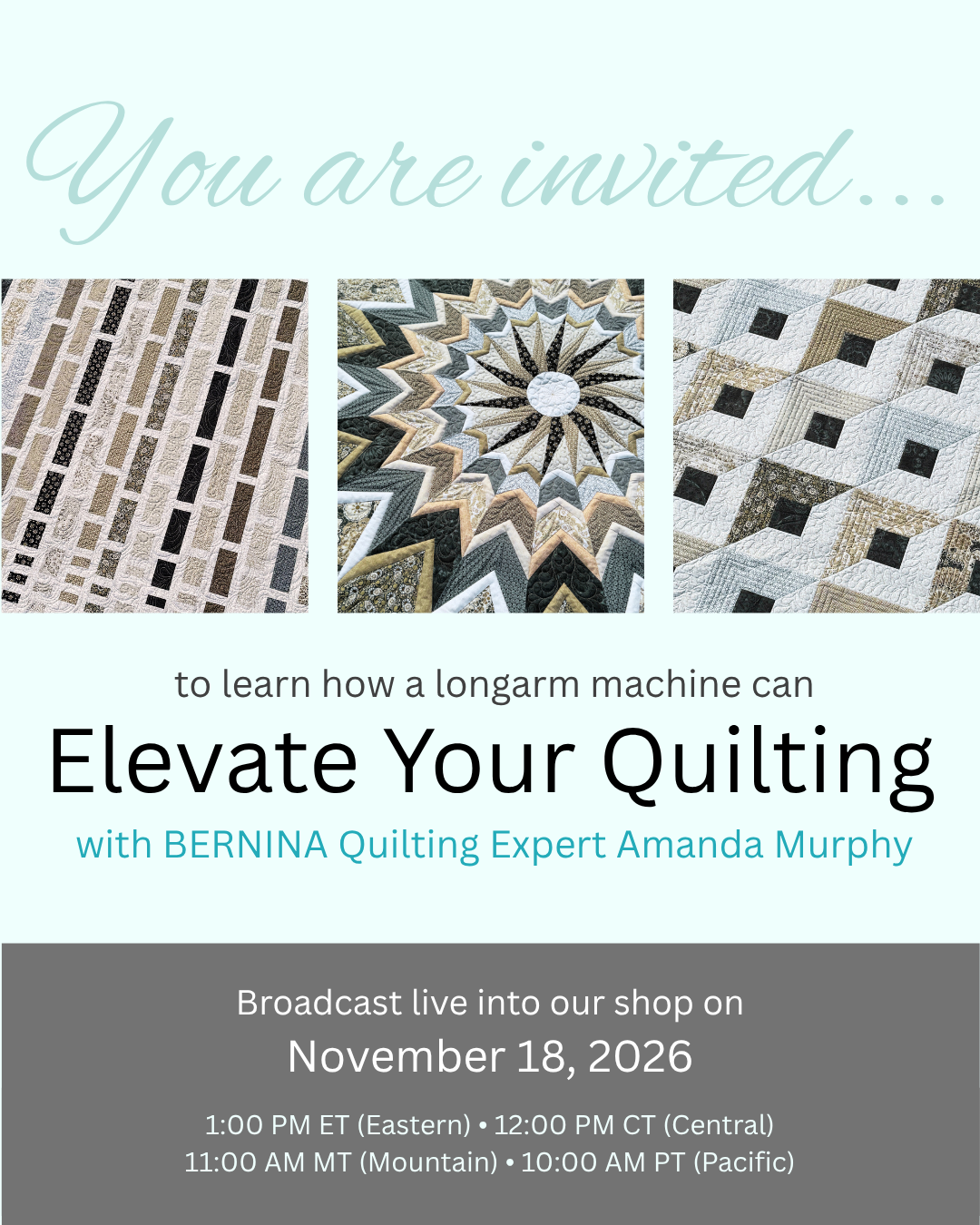 Elevate Your Quilting - Virtual Lecture with Amanda Murphy