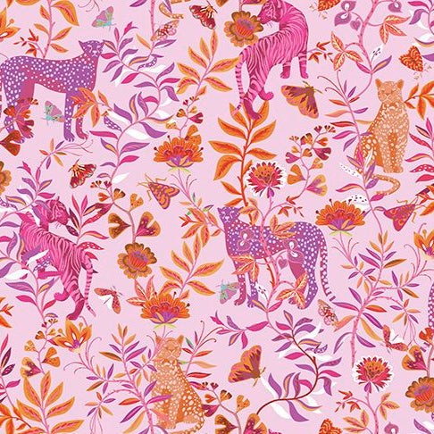 Wanderlust Quilting Cuddle® / Big Cats in Pink