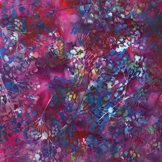 Amethyst / Pressed Foliage in Fuchsia