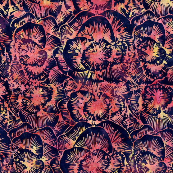 Huckleberry / Big Blooms in Persimmon