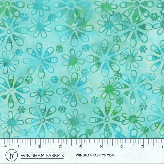 Mediterranean Sea / Floral in Teal