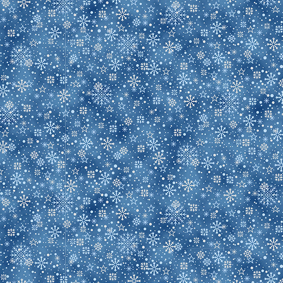 Midnight Perch / Snowfall in Navy & Silver