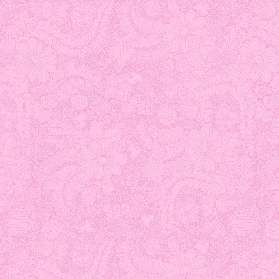 108" Impact Extra Wide / Doodle Floral in Pink