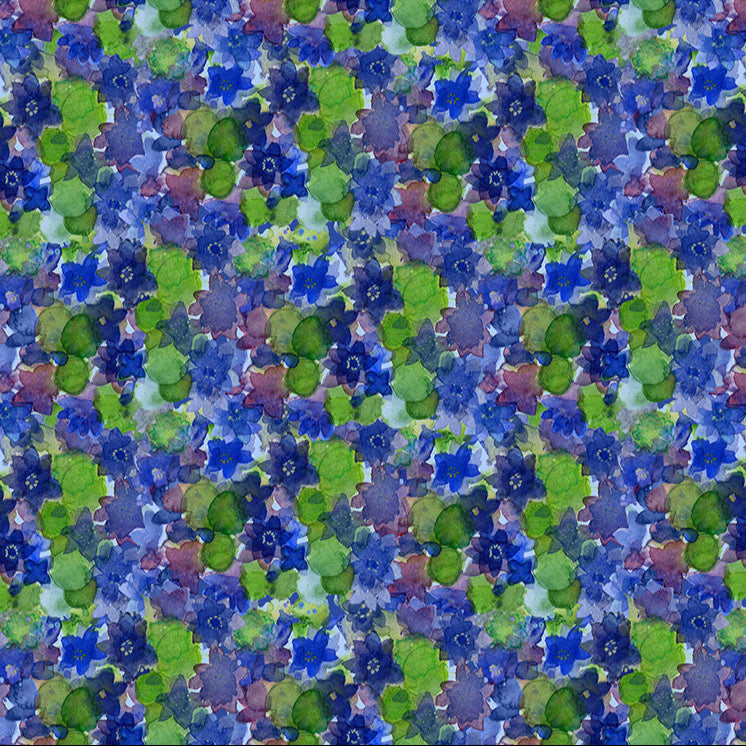 Lily Pond / Floral in Blue