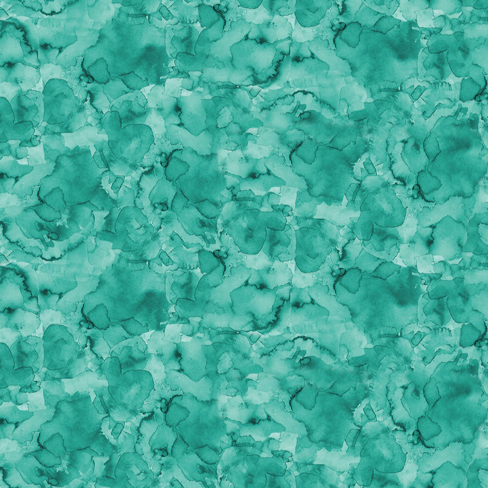 Lily Pond / Watercolor Wash in Turquoise