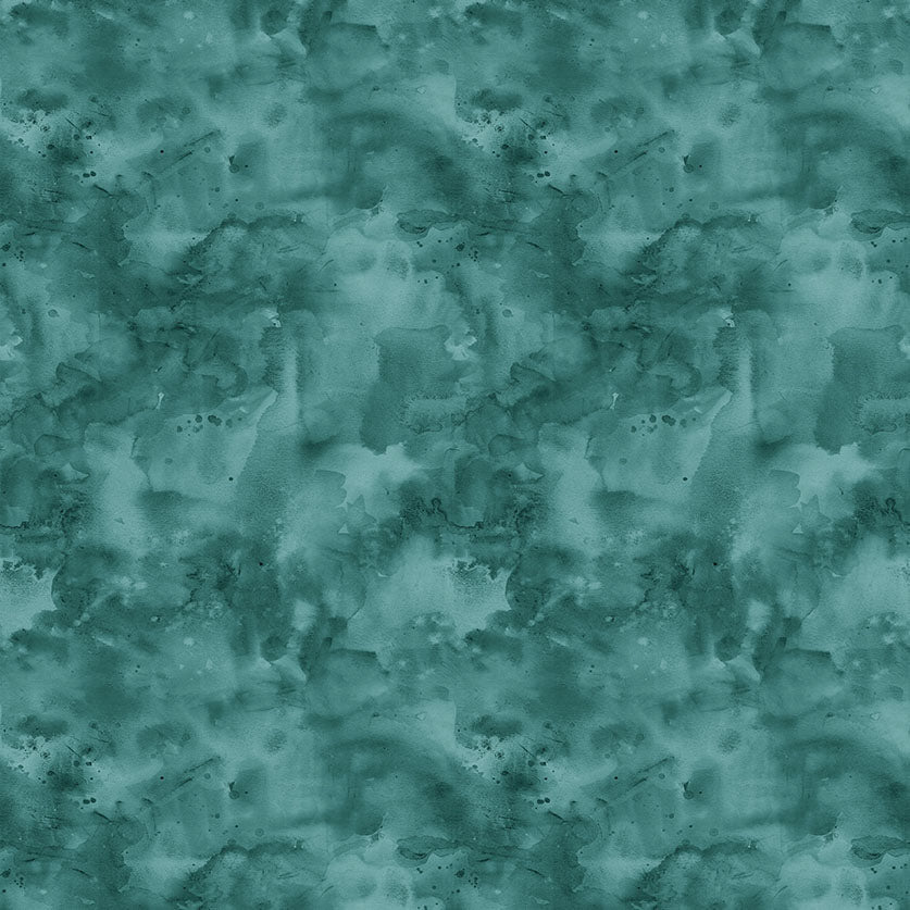 Night Whispers / Watercolor Wash in Teal