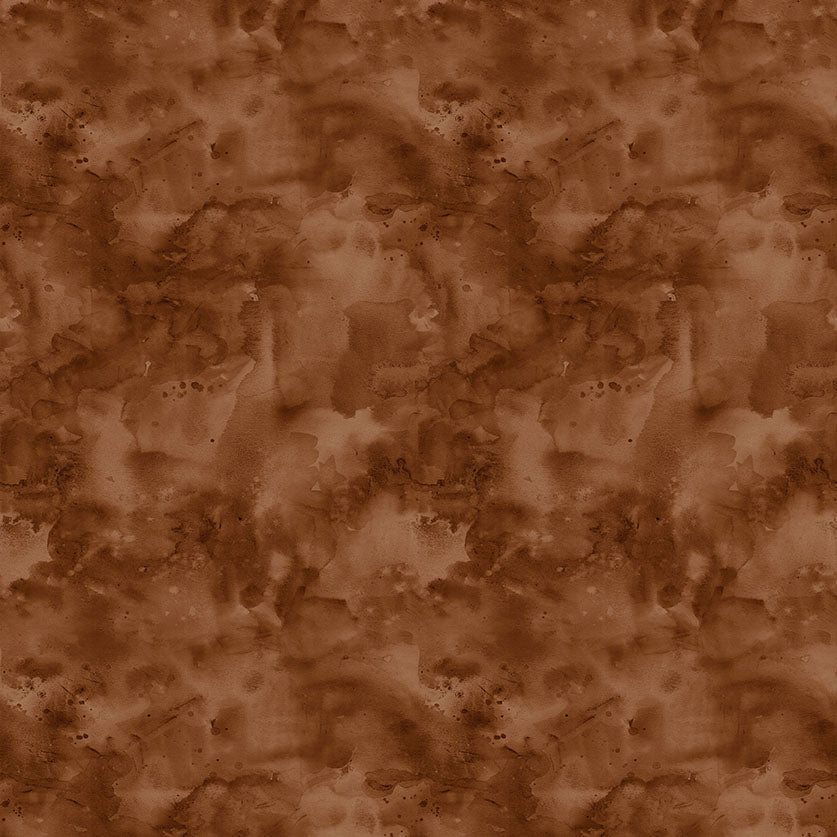 Night Whispers / Watercolor Wash in Rust