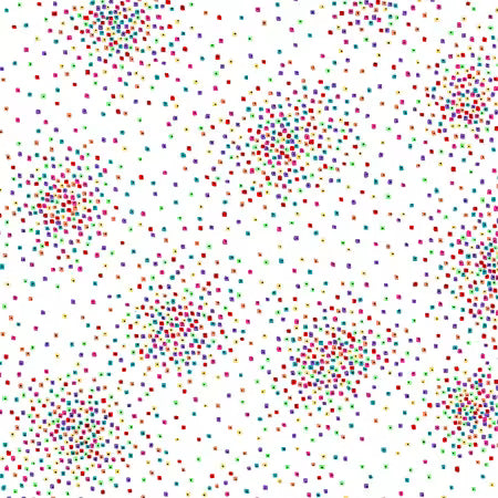 108" Laurel Burch / Confetti in White