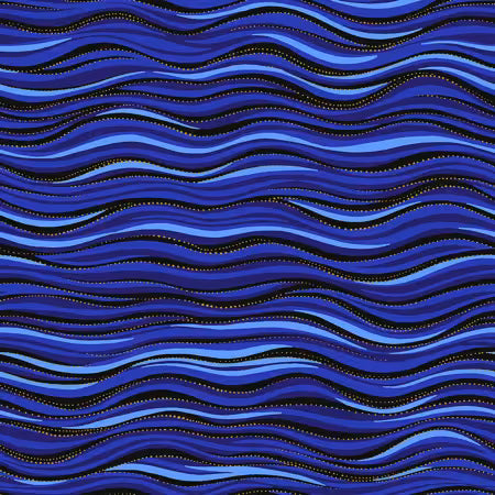 108" Laurel Burch / Wave in Royal Blue