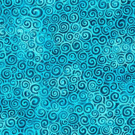 108" Laurel Burch / Swirl in Aqua