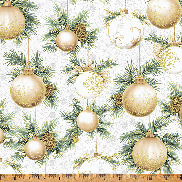 Ornament Grove / Ornaments in Light Gray & Gold