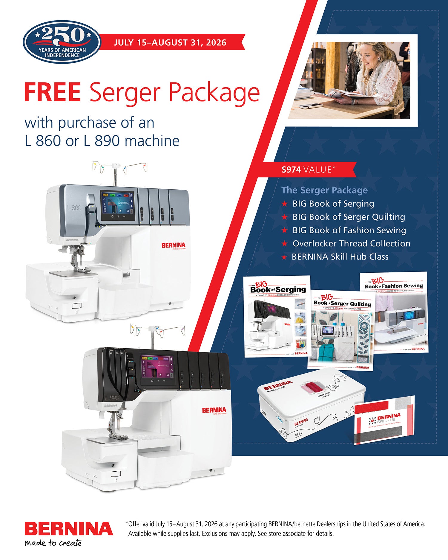 BERNINA L890 Overlock/Coverstitch Machine