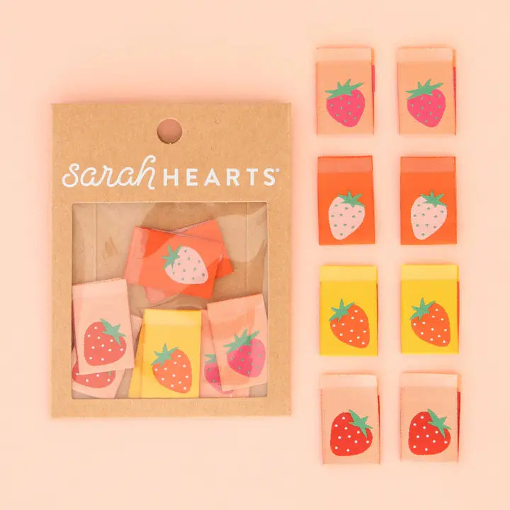 Strawberry Woven Label Tags