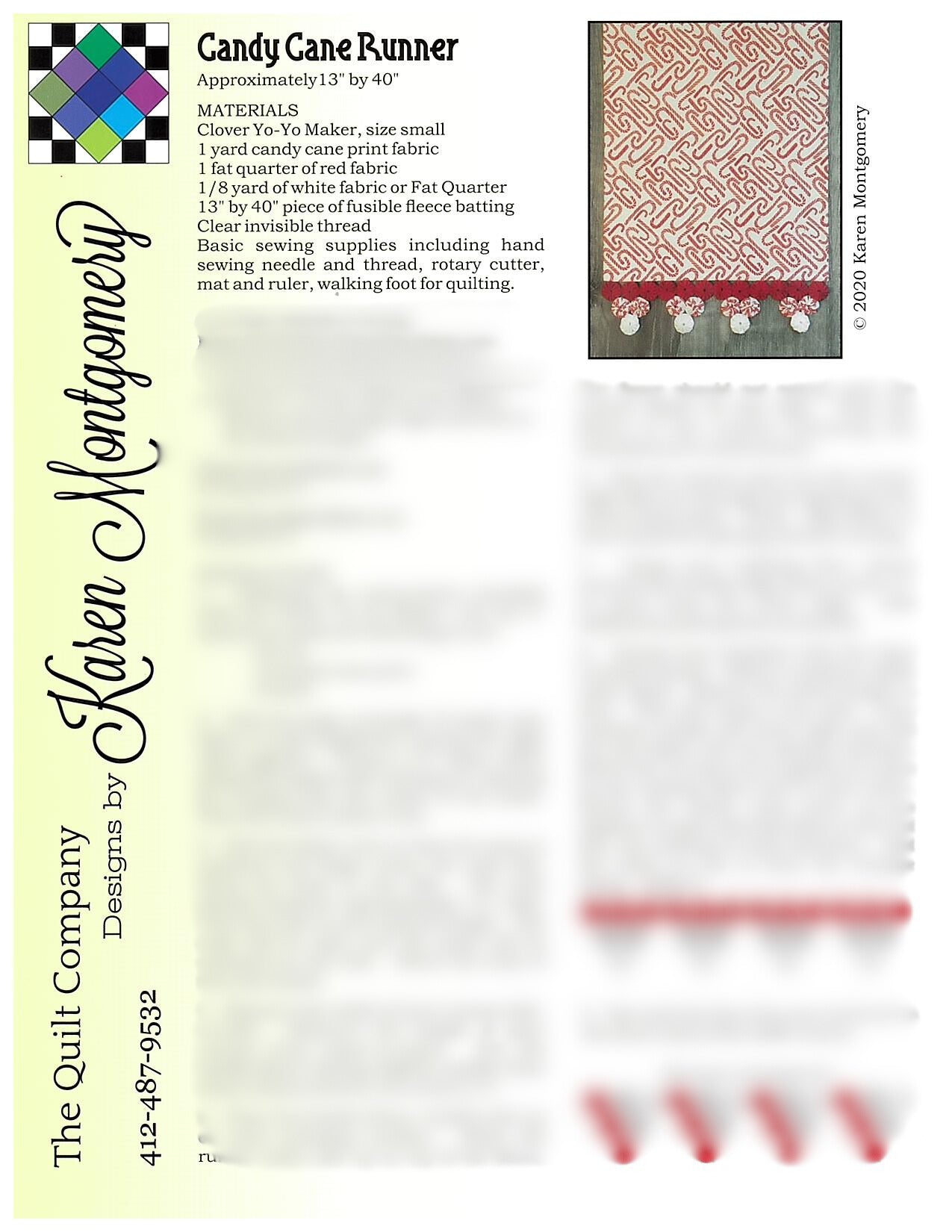 Candy Cane Runner & Yo Yo Runner