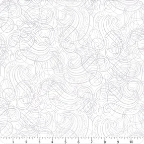 Christmas Wish / Swirls in White & Silver