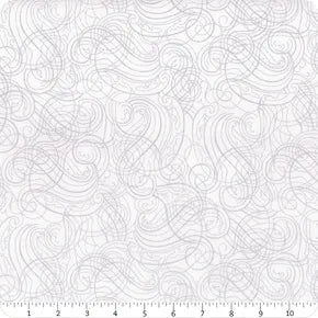 Christmas Wish / Swirls in Light Gray & Silver