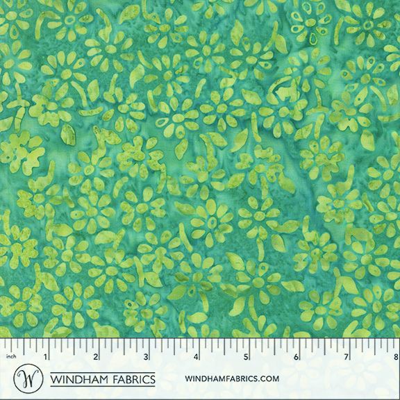 French Rose / Daisies in Teal