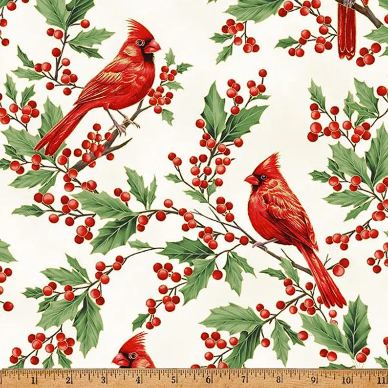Christmas Wish / Cardinal in Natural & Gold