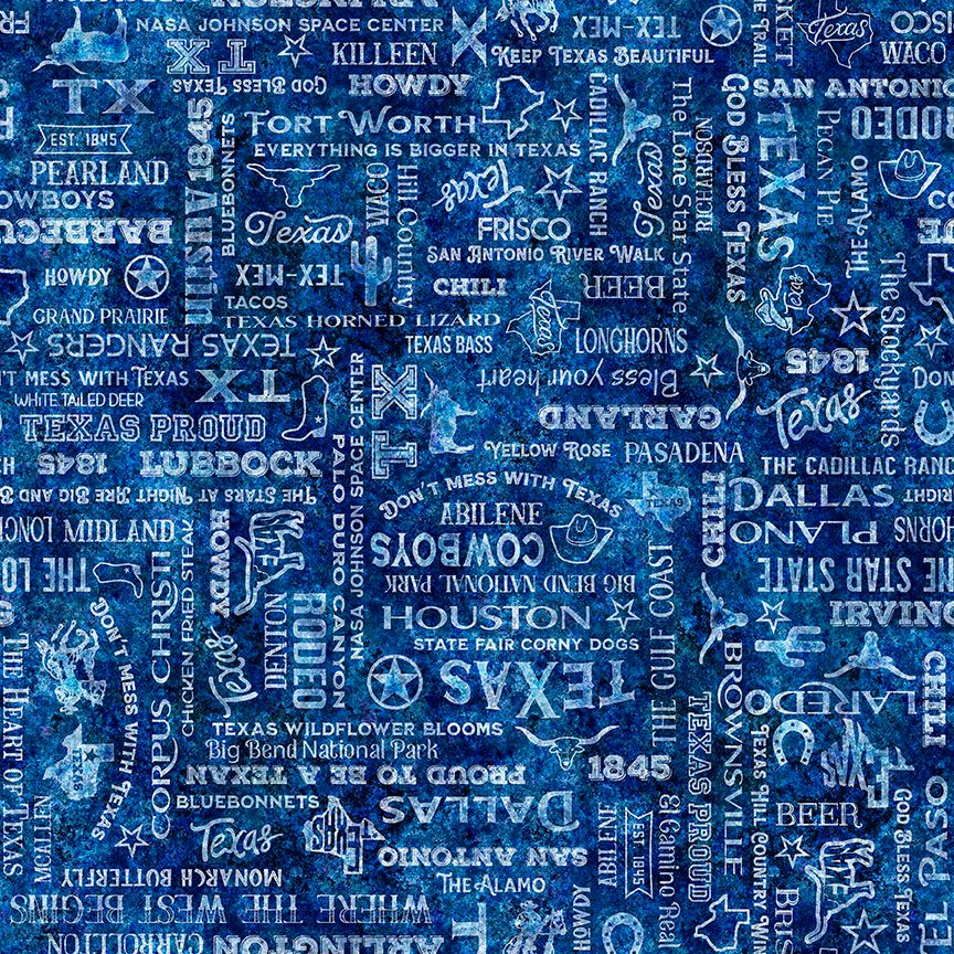 2026 All Texas Shop Hop / Texas Text in Indigo