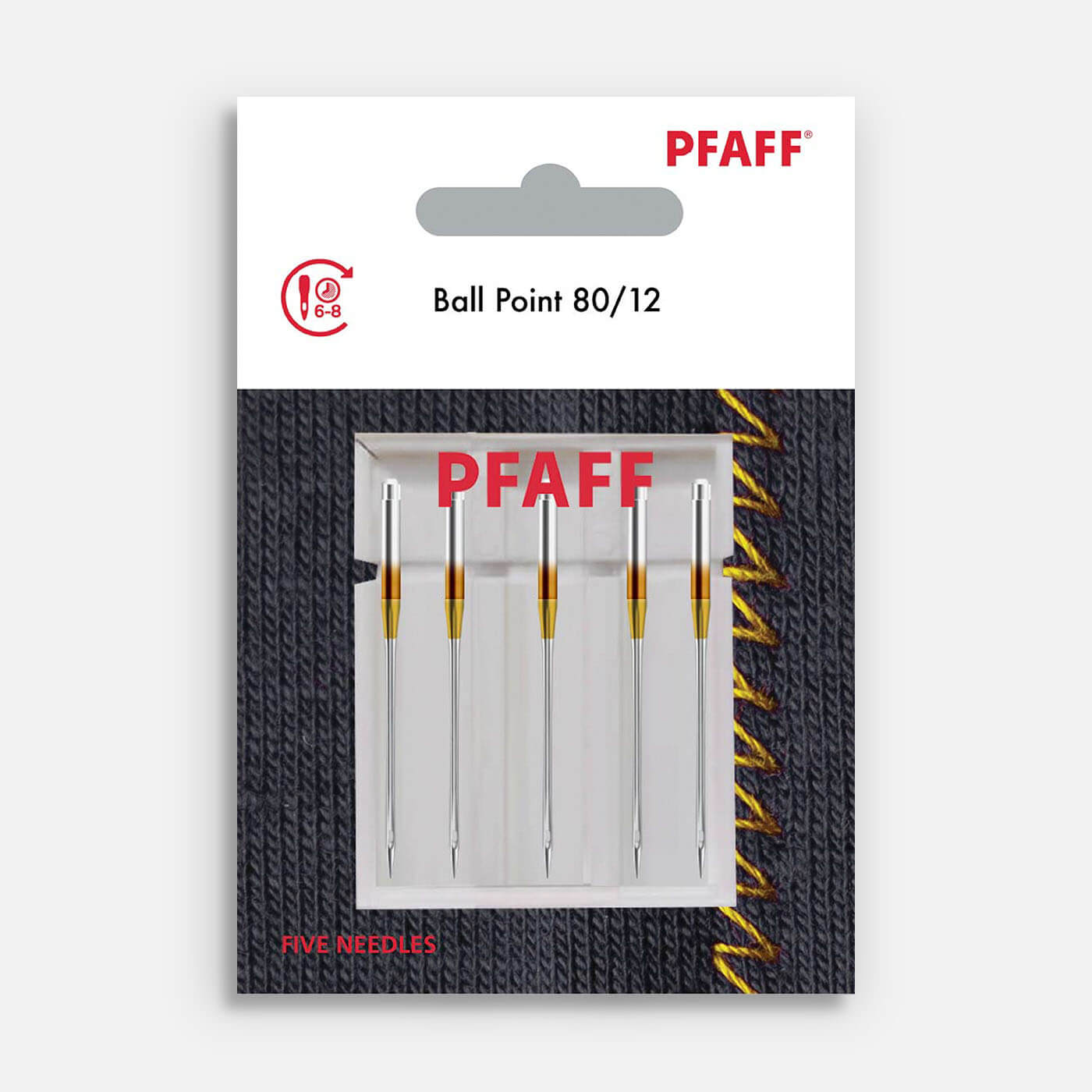 PFAFF Ball Point 80/12 Needles (5 Pack)