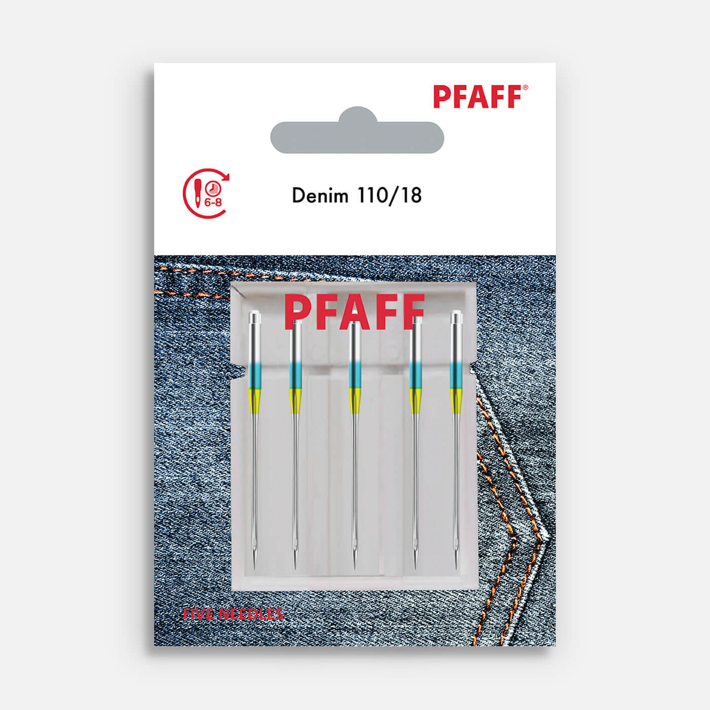 PFAFF Denim 110/18 Needles (5 Pack)