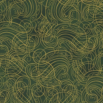Christmas Wish / Swirls in Hunter & Gold