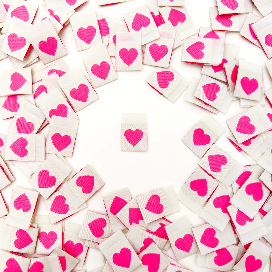 Pink Heart Labels