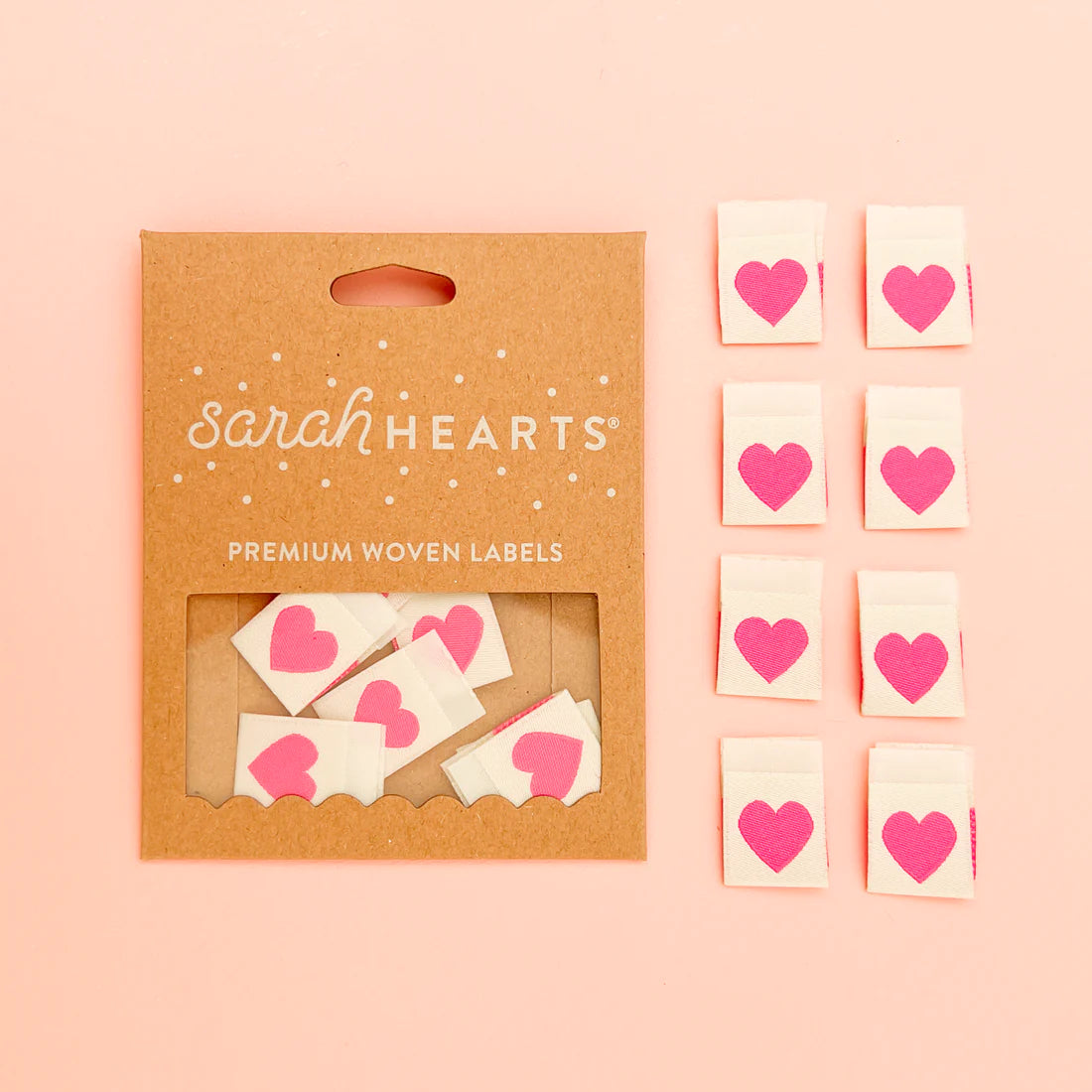 Pink Heart Labels