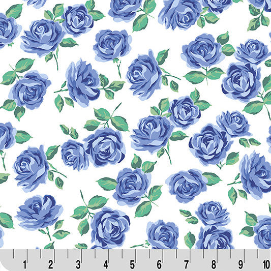 Cottage Rose Lane Quilting Cuddle® / Yorkshire in Blue Bonnet