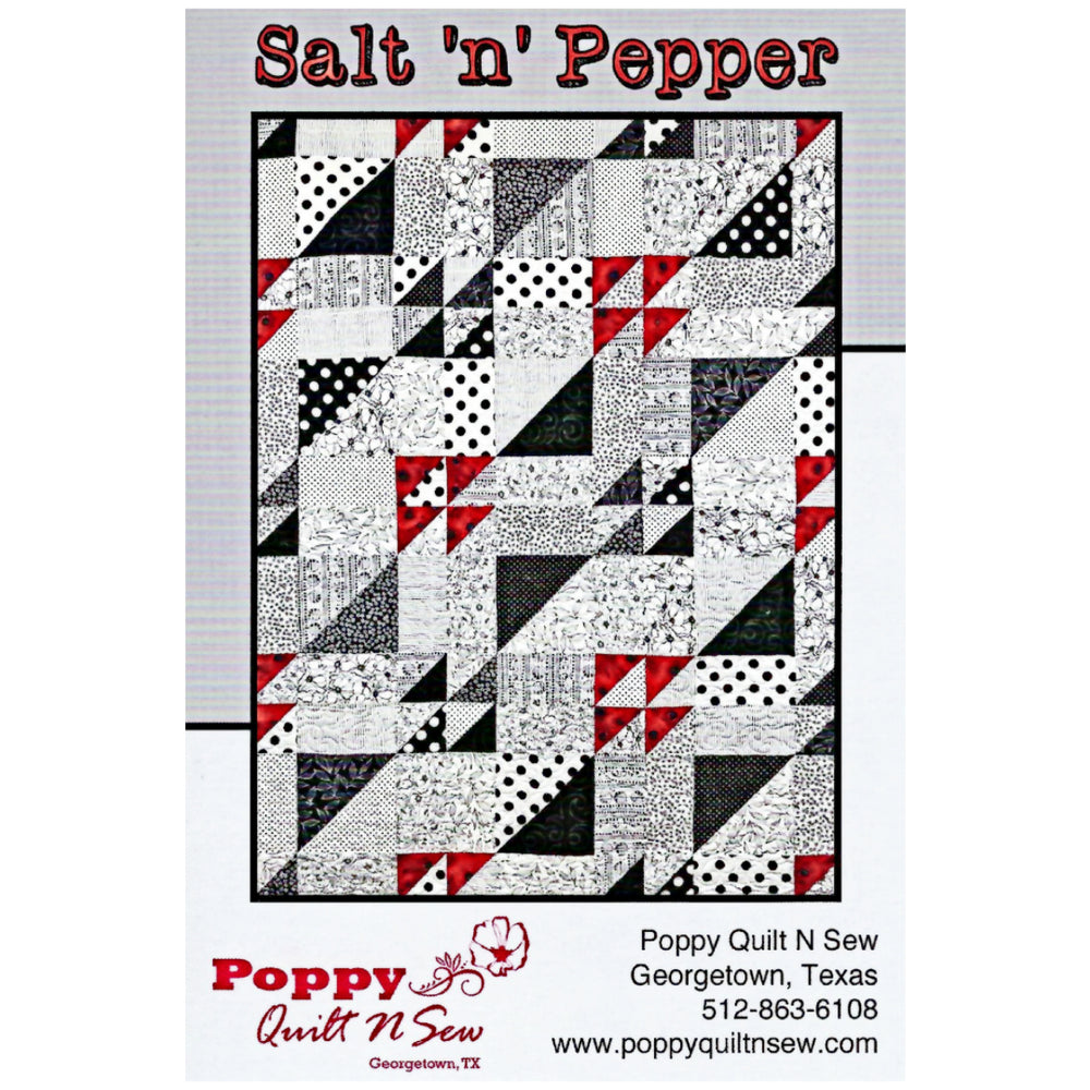 Salt 'n' Pepper Pattern Card (Poppy Quilt N Sew Version)