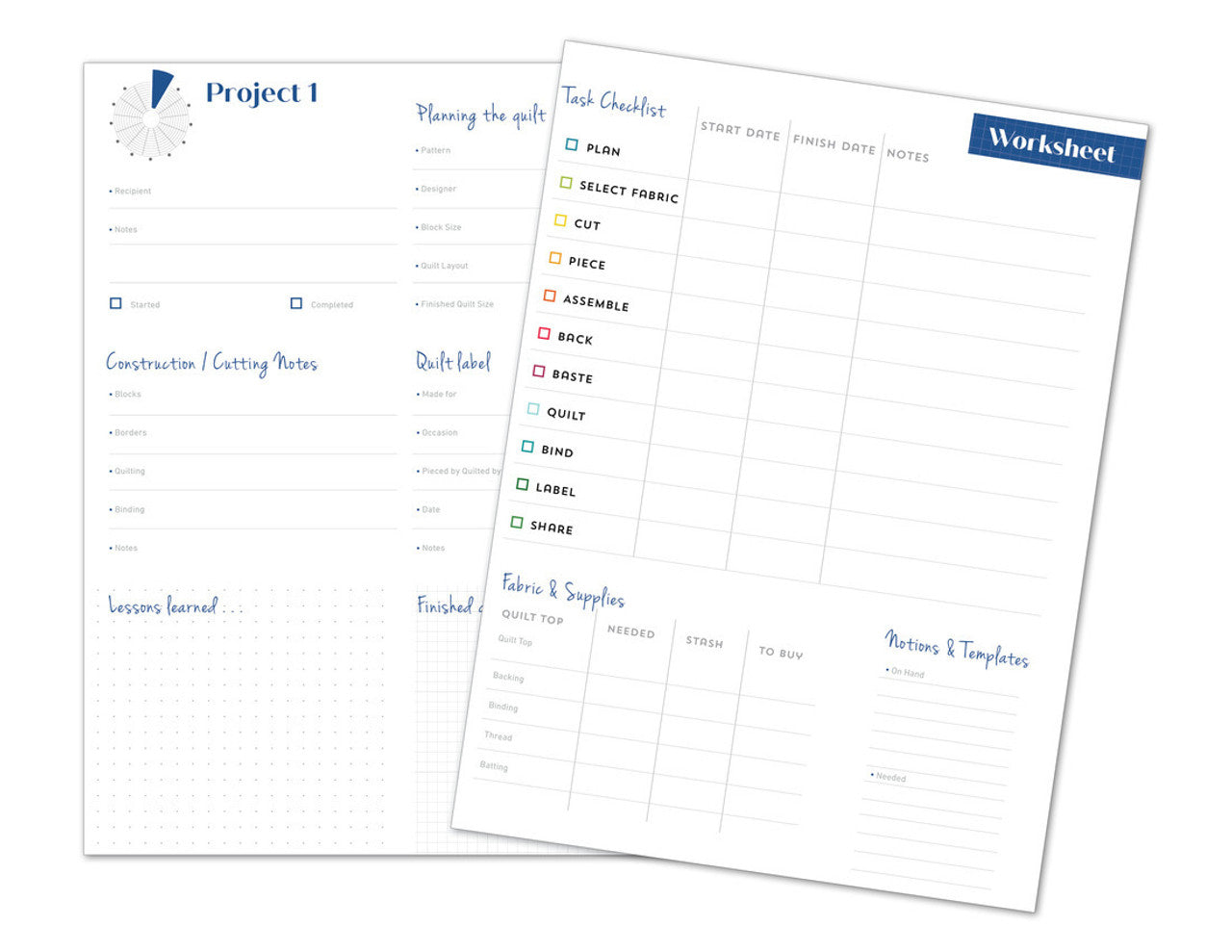 Quilter’s Project Planner