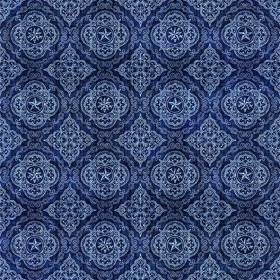 2026 All Texas Shop Hop / Western Geo Medallions in Blue