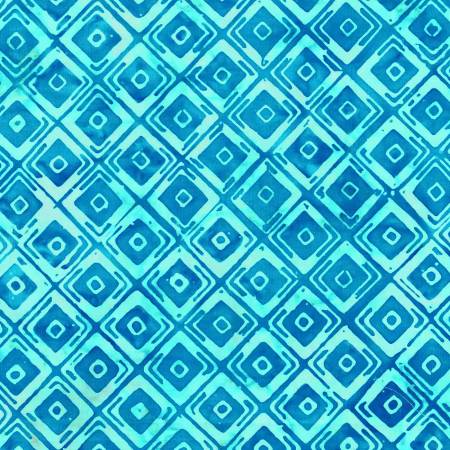 Luna Batiks / Vertical Squares - Blue